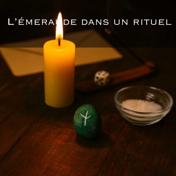 rituel avec une émeraude