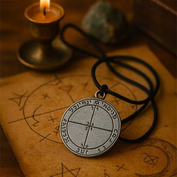 talisman de mars sur une table