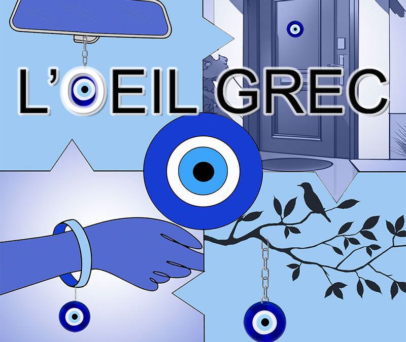 oeil grec bleu