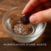 purification d'une agate consacrée