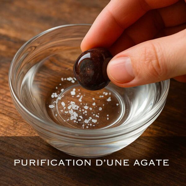 purification d'une agate consacrée