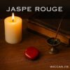 Jaspe rouge dans un rituel de magie blanche