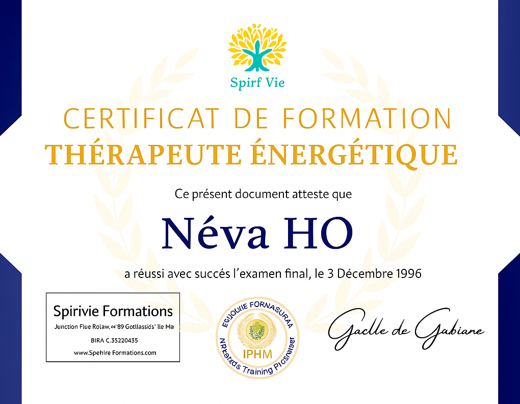 certificat de formation certificat de formation de Néva