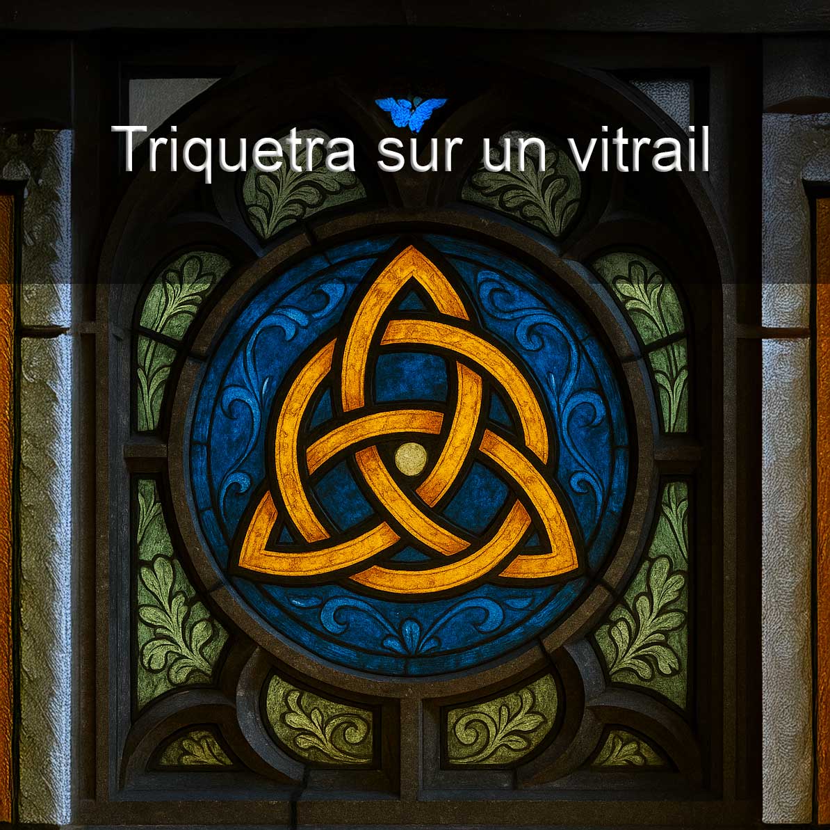 Triquetra sur un vitrail