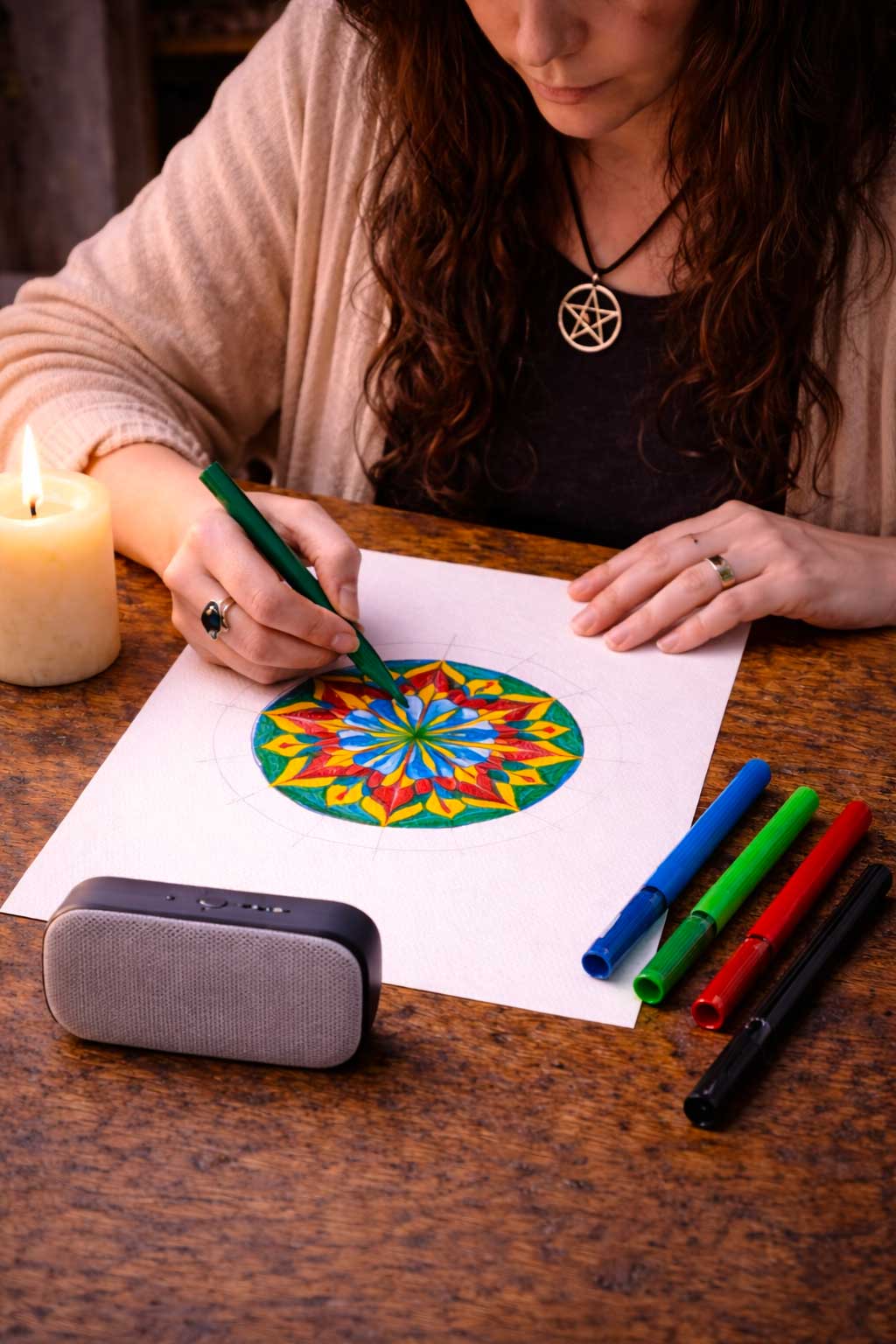 Dessiner un mandala de couleur