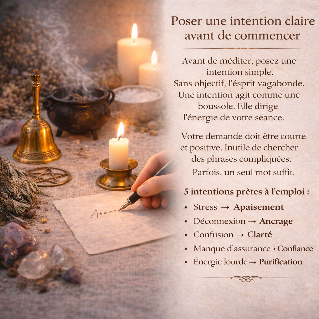 Intention avant méditation