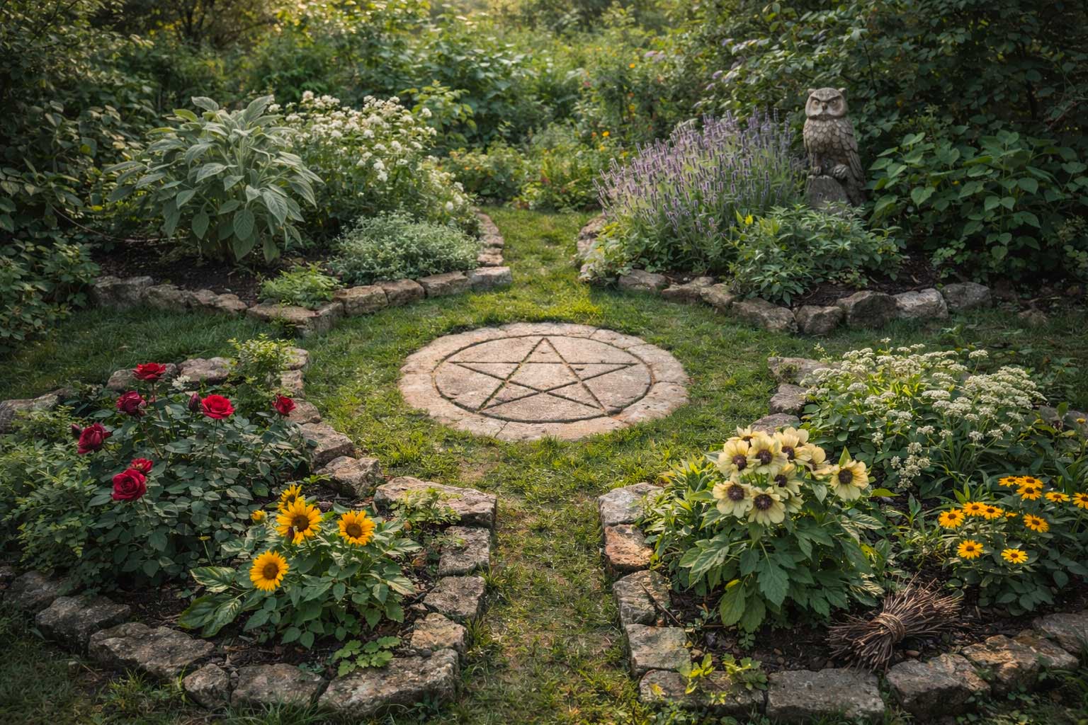 Jardin wiccan organisé