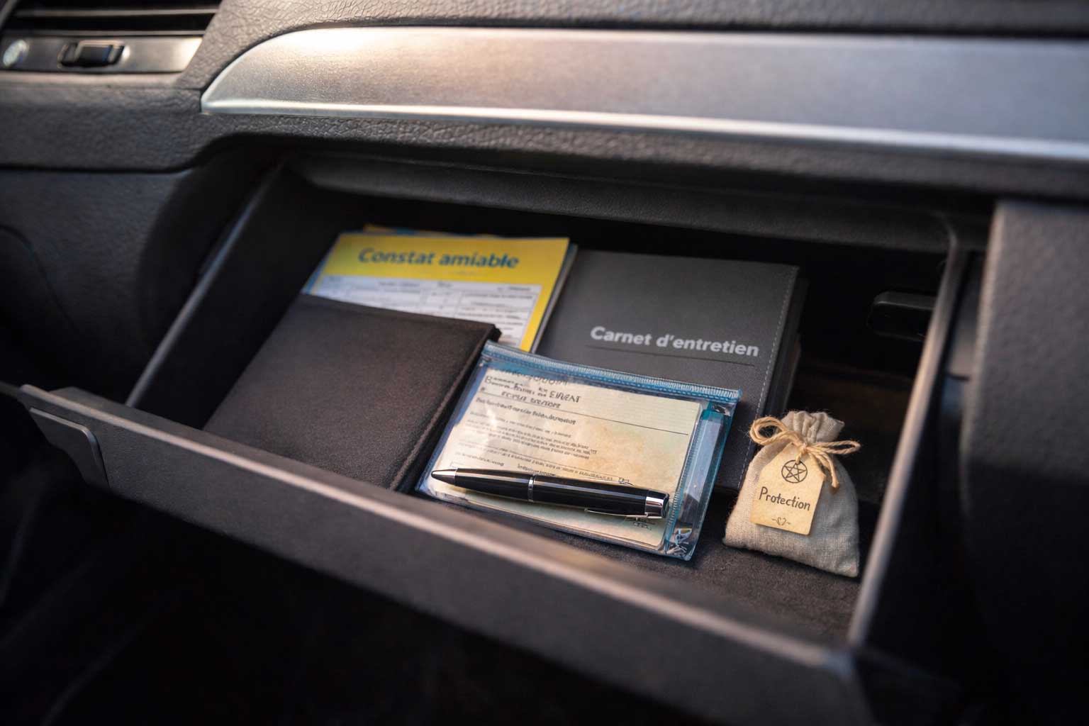 Sachet de protection dans la voiture