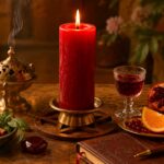 Rituel d’amour avec une bougie rouge