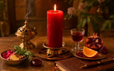 Rituel d’amour avec une bougie rouge