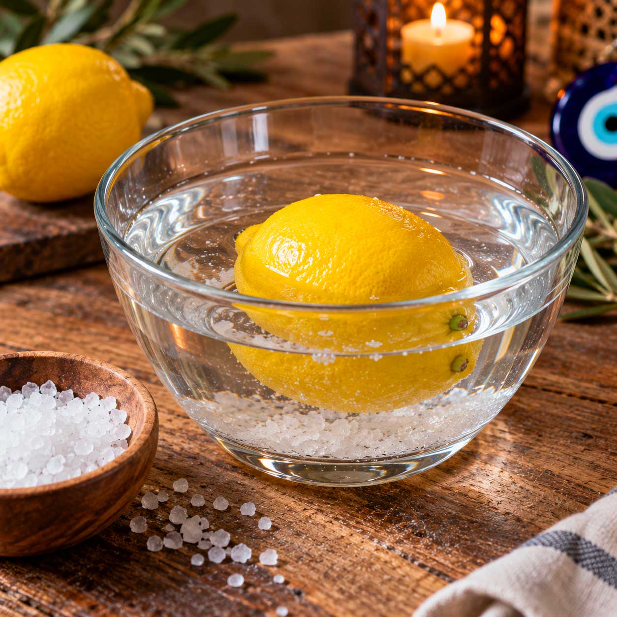 Test du mauvais œil avec un citron