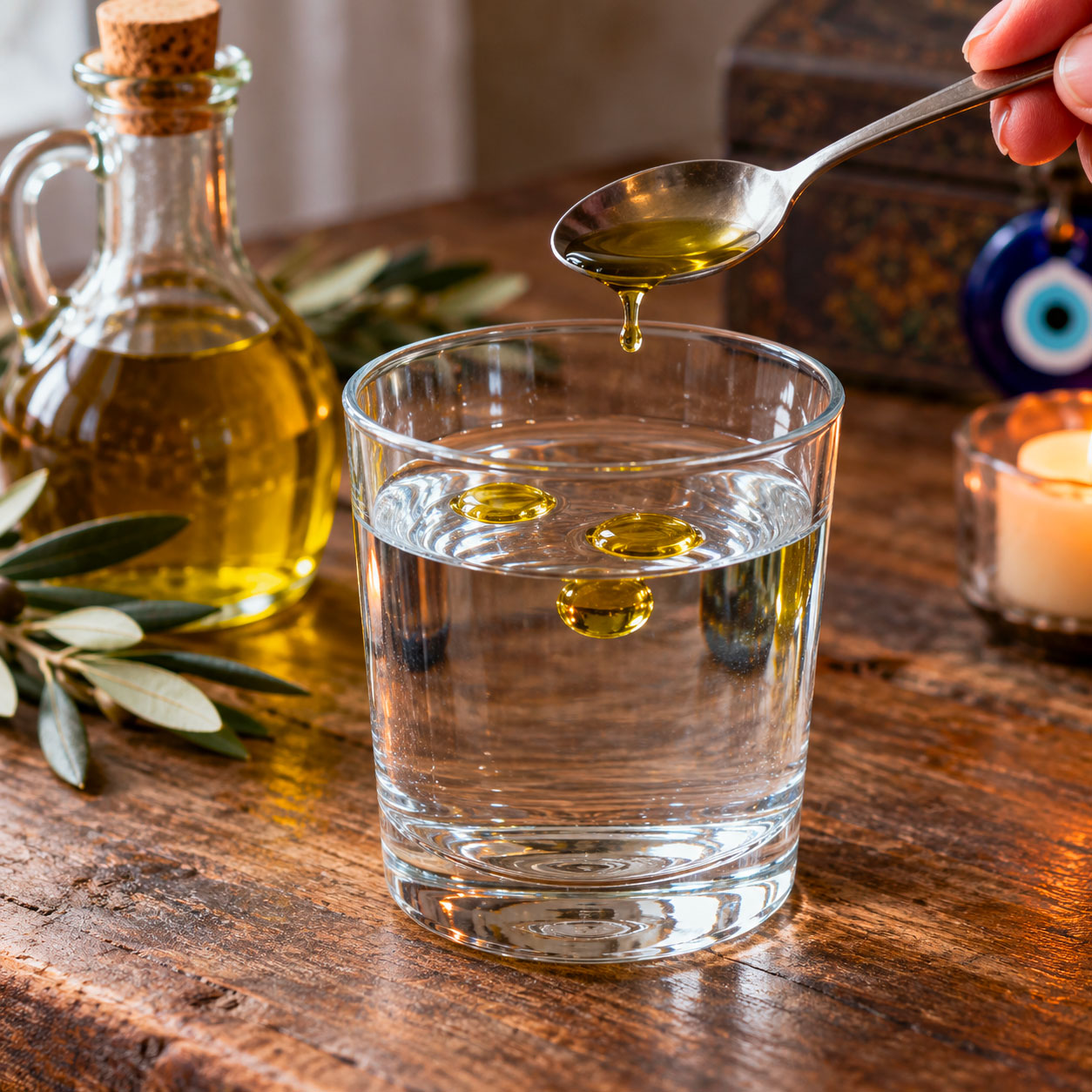 Test du mauvais œil avec l’huile d’olive